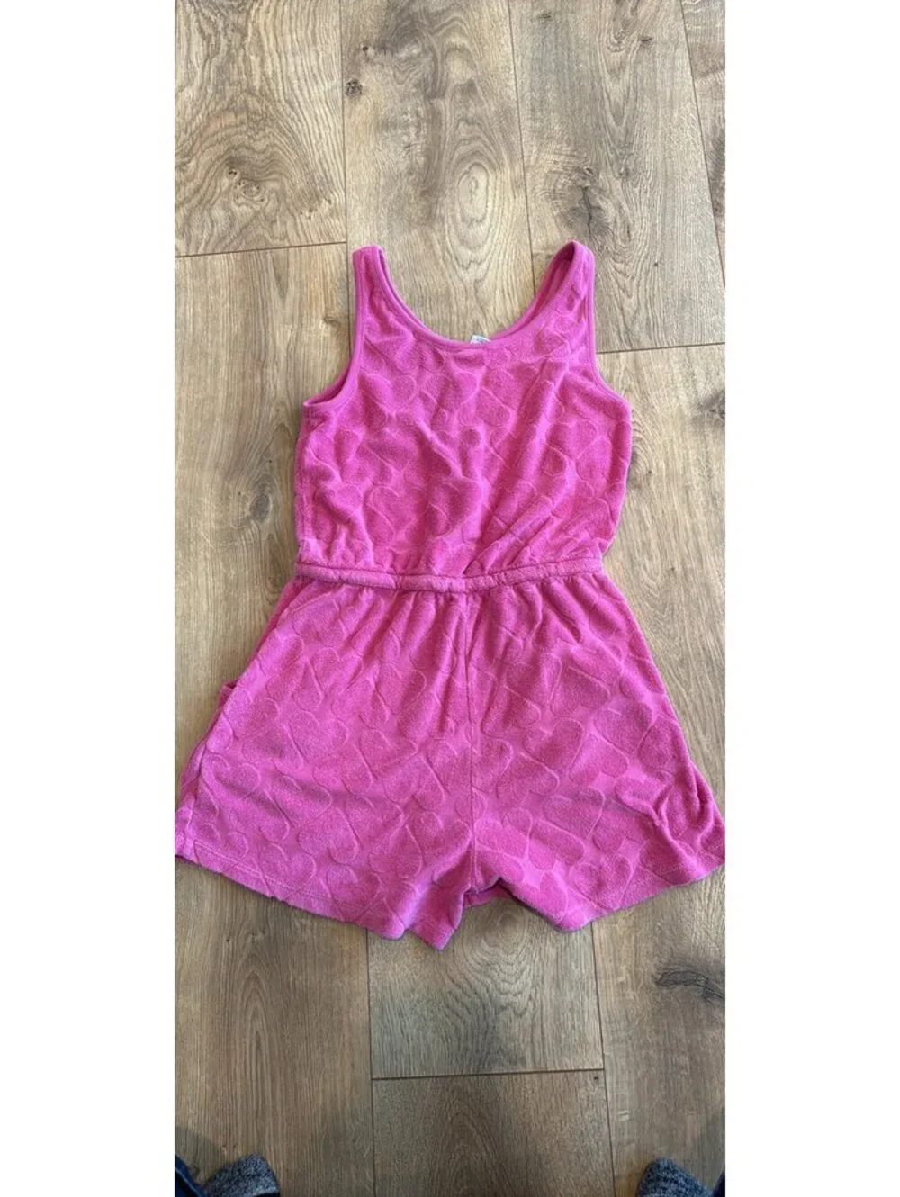 Girls pink romper